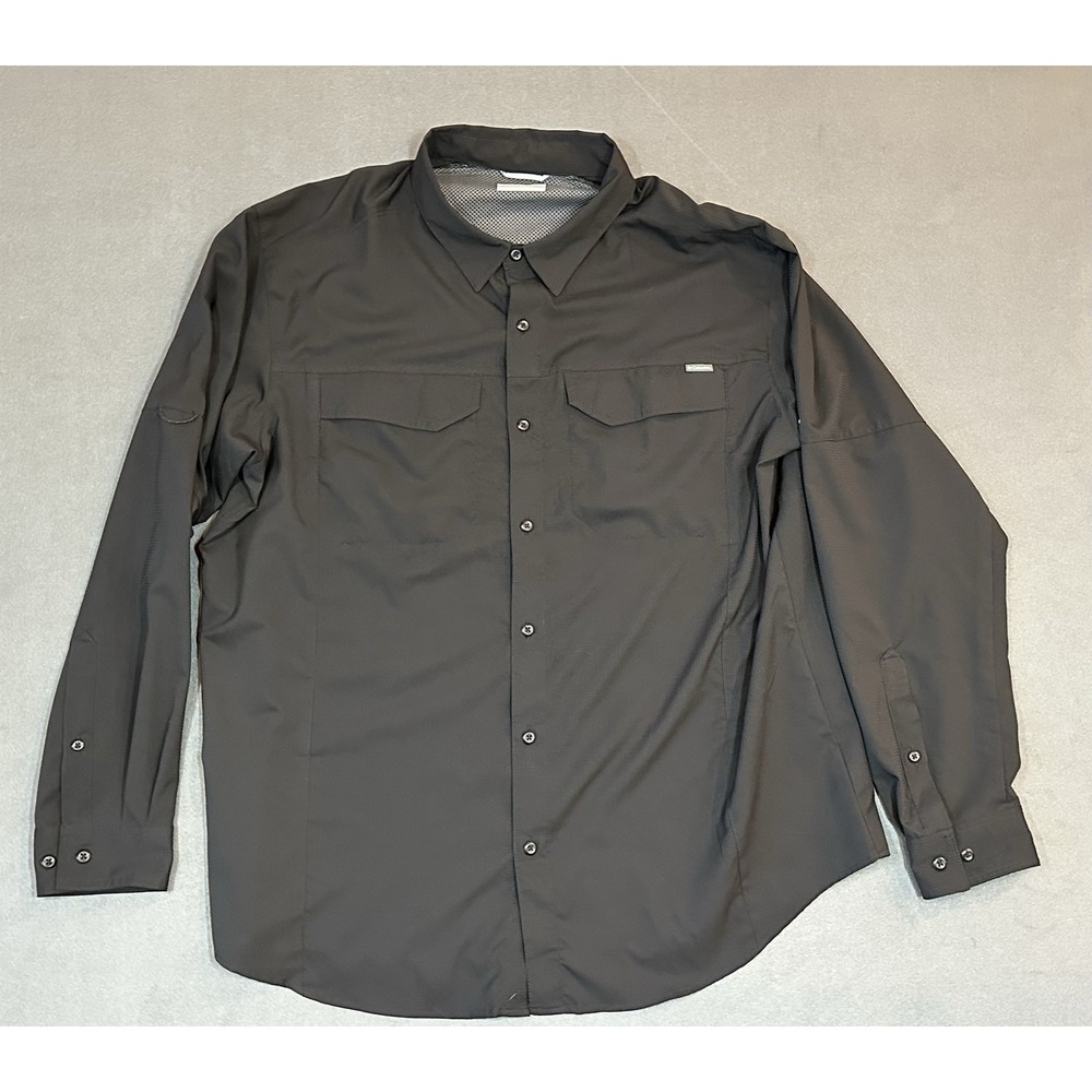 Columbia Omni-Shade Shirt Mens Black Long Sleeve Performance Athletic Size‎ XL